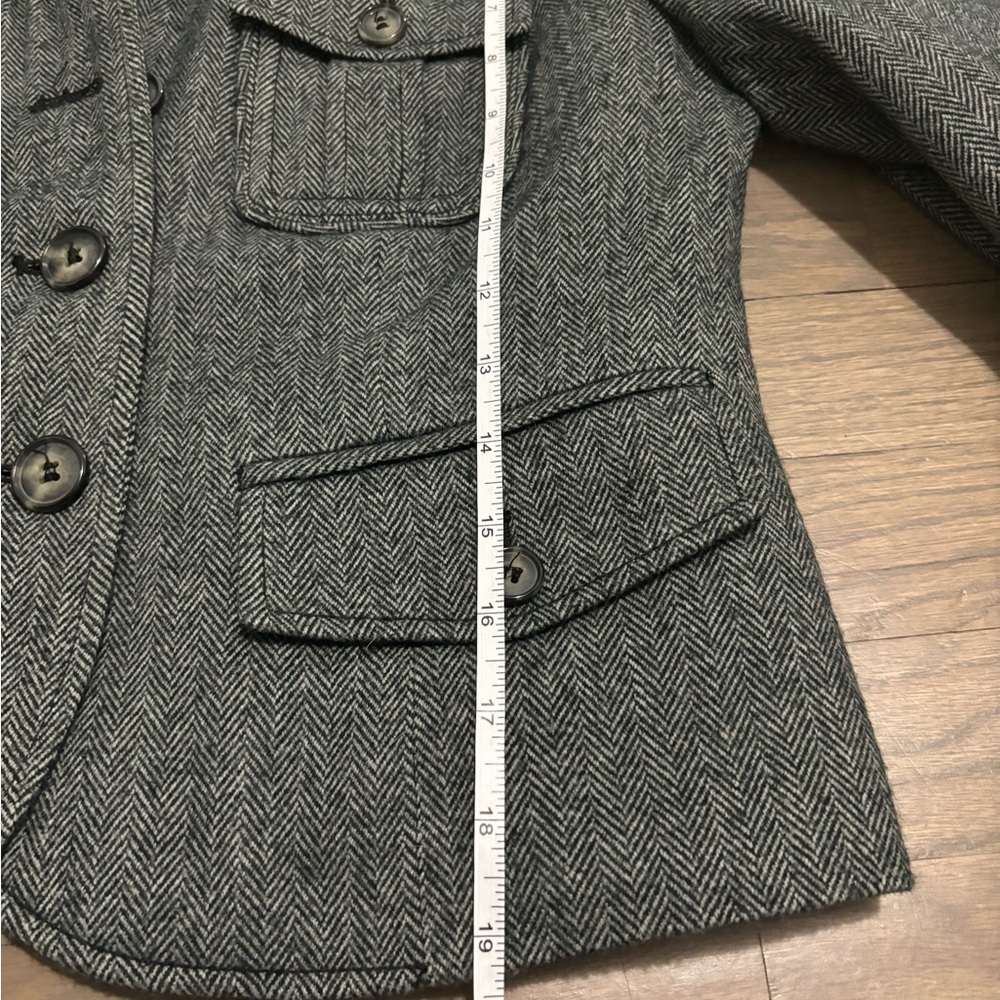 OBR Blazer Jacket. Gray/Black pattern. Wool blend. Size Small - Picture 6 of 7